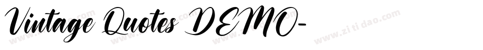 Vintage Quotes DEMO字体转换